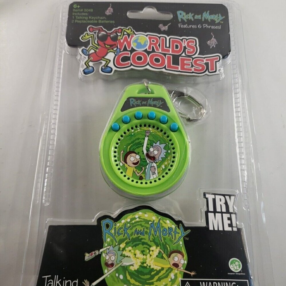 World's Coolest Rick and Morty Talking Keychain,Multi,Miniature
